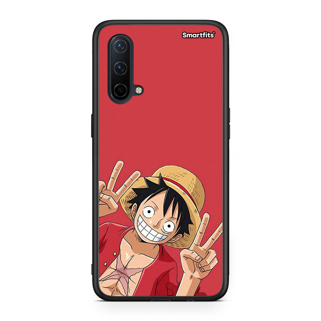 OnePlus Nord CE 5G Pirate Luffy Θήκη από τη Smartfits με σχέδιο στο πίσω μέρος και μαύρο περίβλημα | Smartphone case with colorful back and black bezels by Smartfits