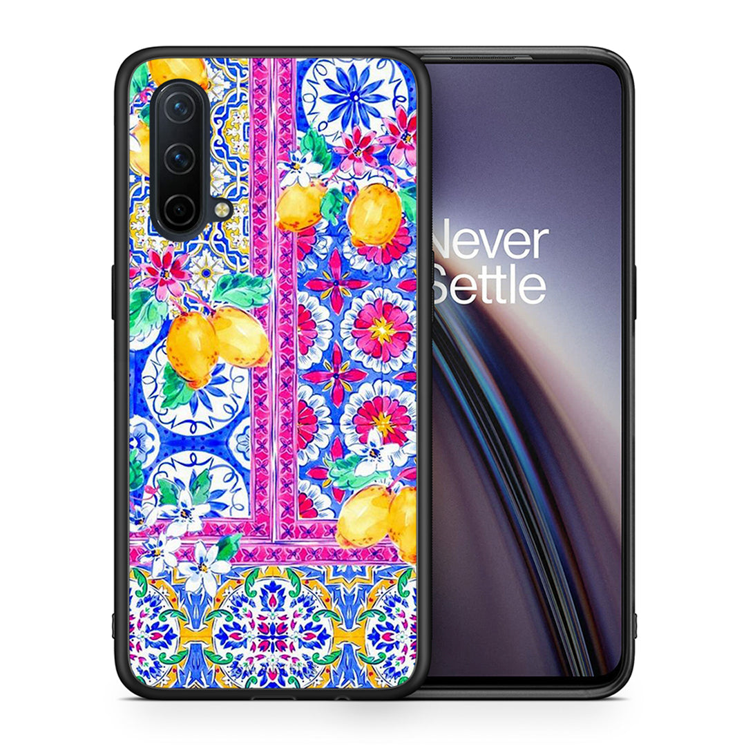 Θήκη OnePlus Nord CE 5G Retro Spring από τη Smartfits με σχέδιο στο πίσω μέρος και μαύρο περίβλημα | OnePlus Nord CE 5G Retro Spring case with colorful back and black bezels