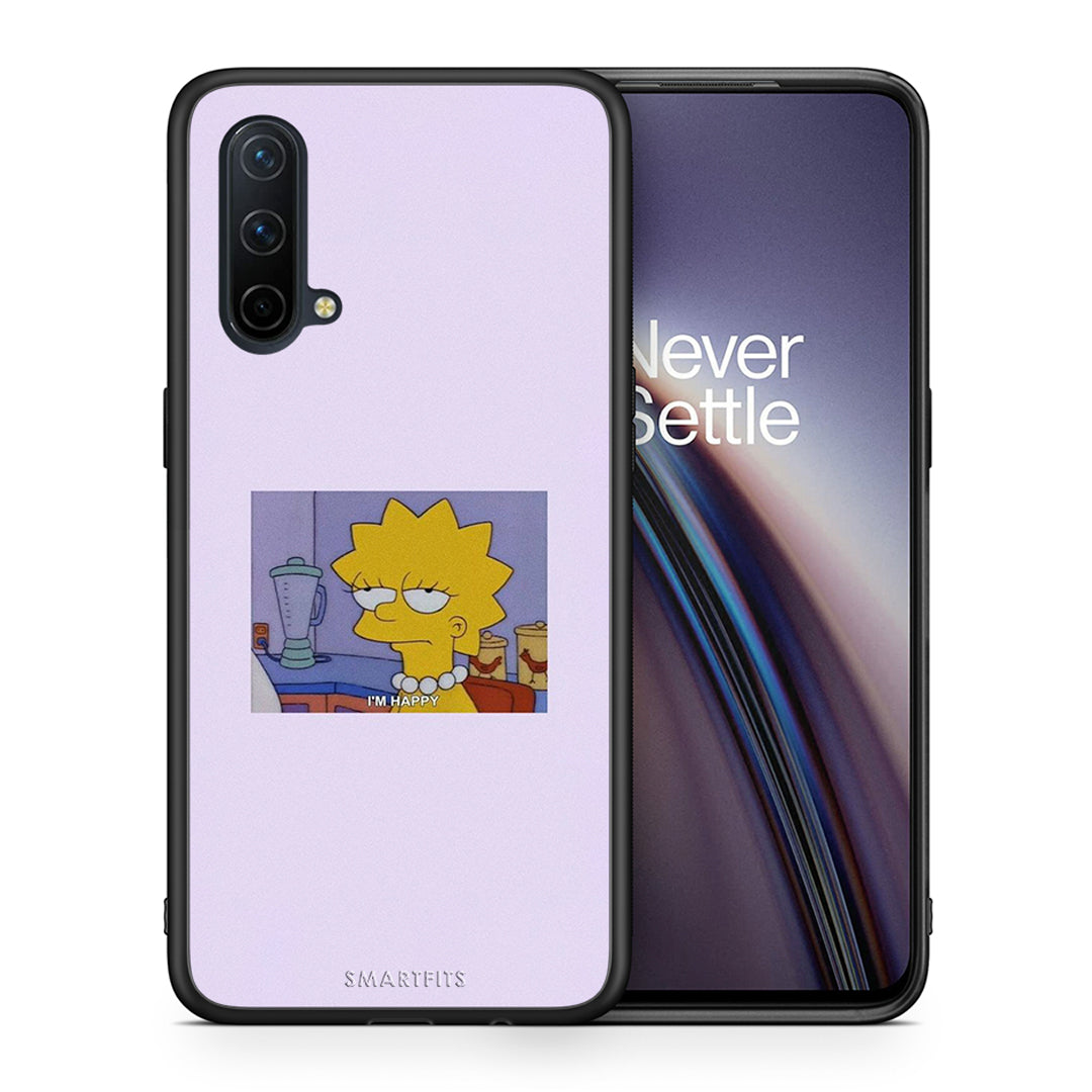 Θήκη OnePlus Nord CE 5G So Happy από τη Smartfits με σχέδιο στο πίσω μέρος και μαύρο περίβλημα | OnePlus Nord CE 5G So Happy case with colorful back and black bezels