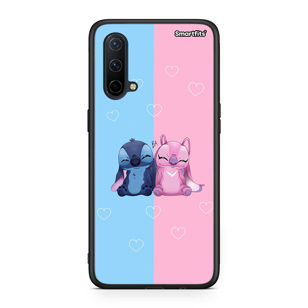 OnePlus Nord CE 5G Stitch And Angel θήκη από τη Smartfits με σχέδιο στο πίσω μέρος και μαύρο περίβλημα | Smartphone case with colorful back and black bezels by Smartfits