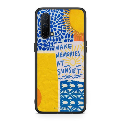 OnePlus Nord CE 5G Sunset Memories Θήκη από τη Smartfits με σχέδιο στο πίσω μέρος και μαύρο περίβλημα | Smartphone case with colorful back and black bezels by Smartfits