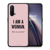 Thumbnail for Θήκη OnePlus Nord CE 5G Superpower Woman από τη Smartfits με σχέδιο στο πίσω μέρος και μαύρο περίβλημα | OnePlus Nord CE 5G Superpower Woman case with colorful back and black bezels