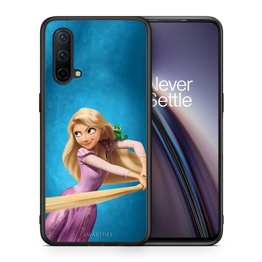Θήκη Αγίου Βαλεντίνου OnePlus Nord CE 5G Tangled 2 από τη Smartfits με σχέδιο στο πίσω μέρος και μαύρο περίβλημα | OnePlus Nord CE 5G Tangled 2 case with colorful back and black bezels