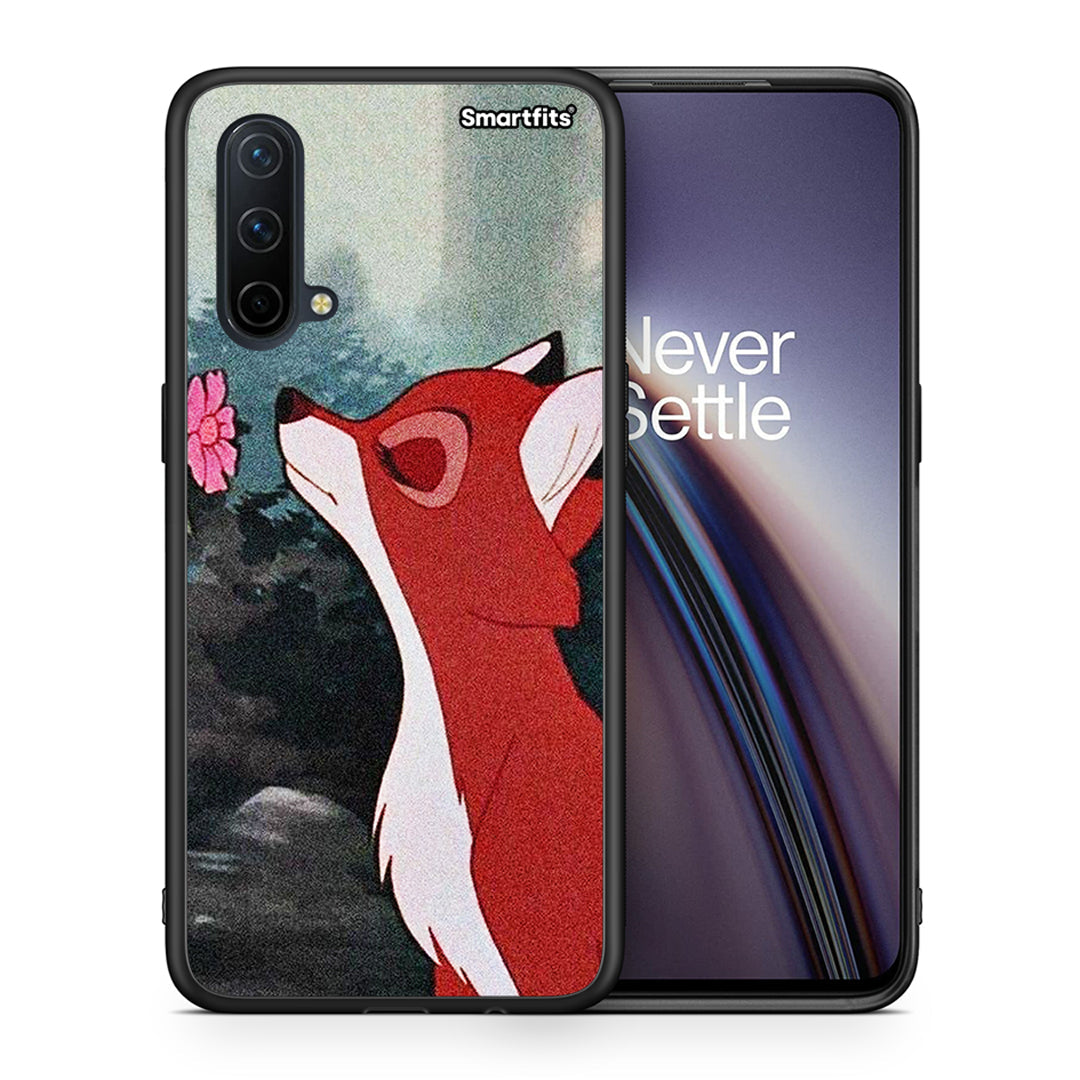 Θήκη OnePlus Nord CE 5G Tod And Vixey Love 2 από τη Smartfits με σχέδιο στο πίσω μέρος και μαύρο περίβλημα | OnePlus Nord CE 5G Tod And Vixey Love 2 case with colorful back and black bezels