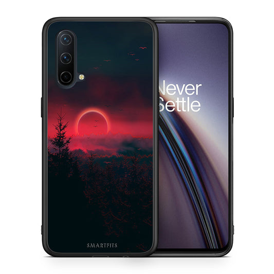 Θήκη OnePlus Nord CE 5G Sunset Tropic από τη Smartfits με σχέδιο στο πίσω μέρος και μαύρο περίβλημα | OnePlus Nord CE 5G Sunset Tropic case with colorful back and black bezels