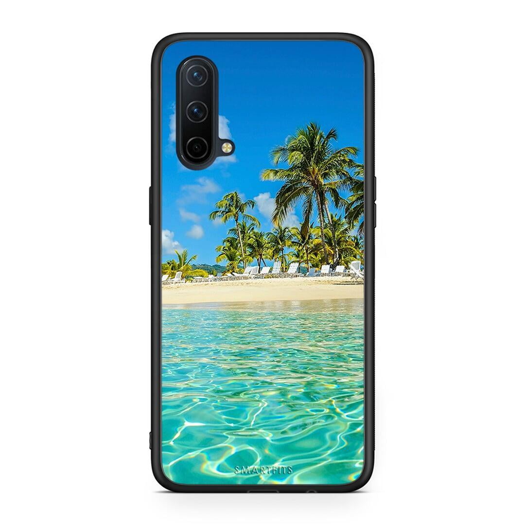 OnePlus Nord CE 5G Tropical Vibes Θήκη από τη Smartfits με σχέδιο στο πίσω μέρος και μαύρο περίβλημα | Smartphone case with colorful back and black bezels by Smartfits