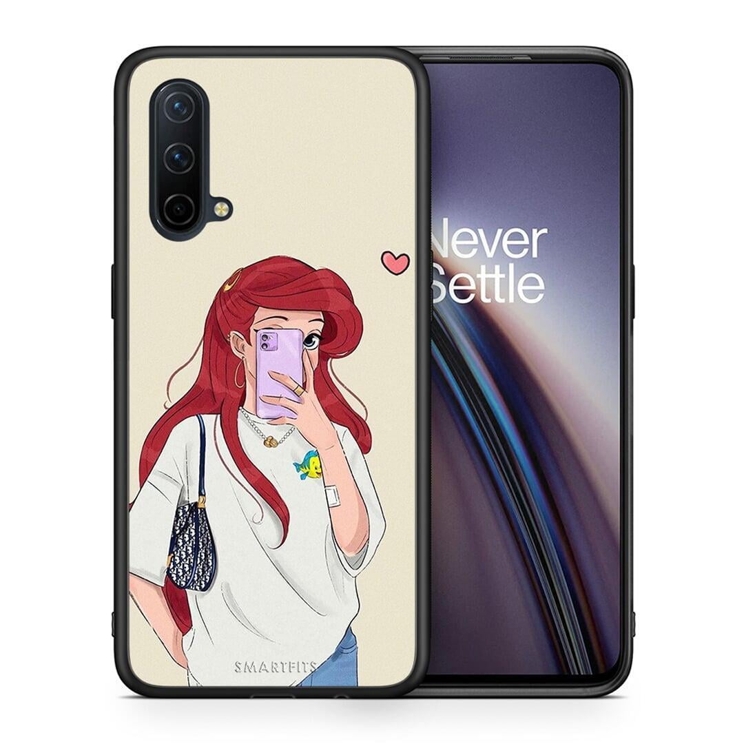 Θήκη OnePlus Nord CE 5G Walking Mermaid από τη Smartfits με σχέδιο στο πίσω μέρος και μαύρο περίβλημα | OnePlus Nord CE 5G Walking Mermaid case with colorful back and black bezels