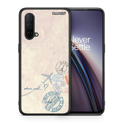 Θήκη OnePlus Nord CE 5G Where Next από τη Smartfits με σχέδιο στο πίσω μέρος και μαύρο περίβλημα | OnePlus Nord CE 5G Where Next case with colorful back and black bezels