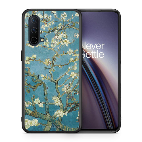 Θήκη OnePlus Nord CE 5G White Blossoms από τη Smartfits με σχέδιο στο πίσω μέρος και μαύρο περίβλημα | OnePlus Nord CE 5G White Blossoms case with colorful back and black bezels