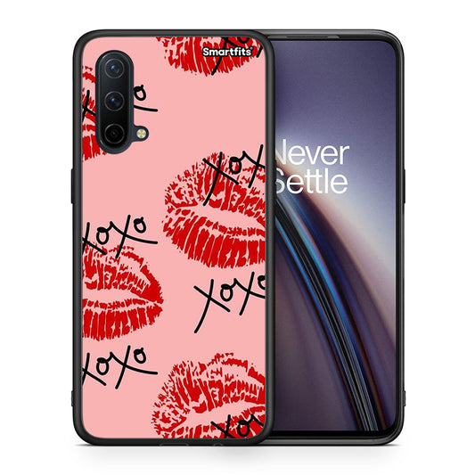 Θήκη OnePlus Nord CE 5G XOXO Lips από τη Smartfits με σχέδιο στο πίσω μέρος και μαύρο περίβλημα | OnePlus Nord CE 5G XOXO Lips case with colorful back and black bezels