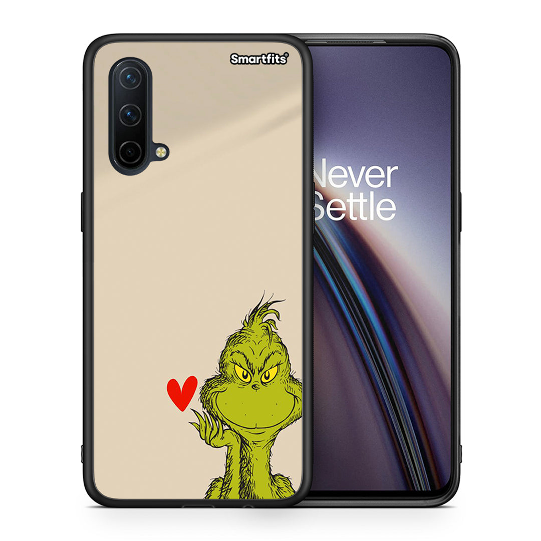 Θήκη OnePlus Nord CE 5G Xmas Grinch από τη Smartfits με σχέδιο στο πίσω μέρος και μαύρο περίβλημα | OnePlus Nord CE 5G Xmas Grinch case with colorful back and black bezels