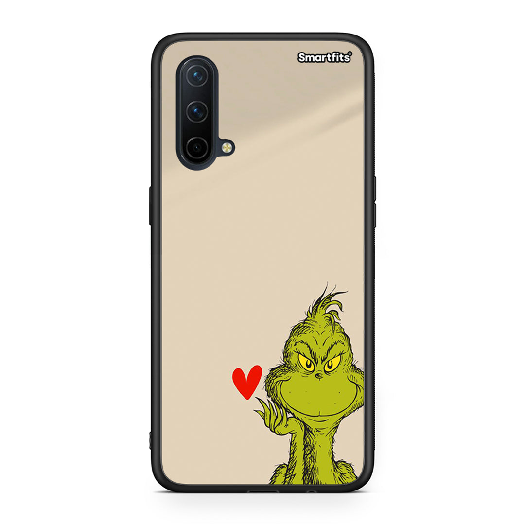 OnePlus Nord CE 5G Xmas Grinch θήκη από τη Smartfits με σχέδιο στο πίσω μέρος και μαύρο περίβλημα | Smartphone case with colorful back and black bezels by Smartfits