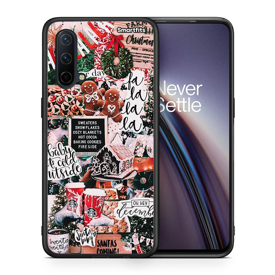 Θήκη OnePlus Nord CE 5G Xmas Habbits από τη Smartfits με σχέδιο στο πίσω μέρος και μαύρο περίβλημα | OnePlus Nord CE 5G Xmas Habbits case with colorful back and black bezels