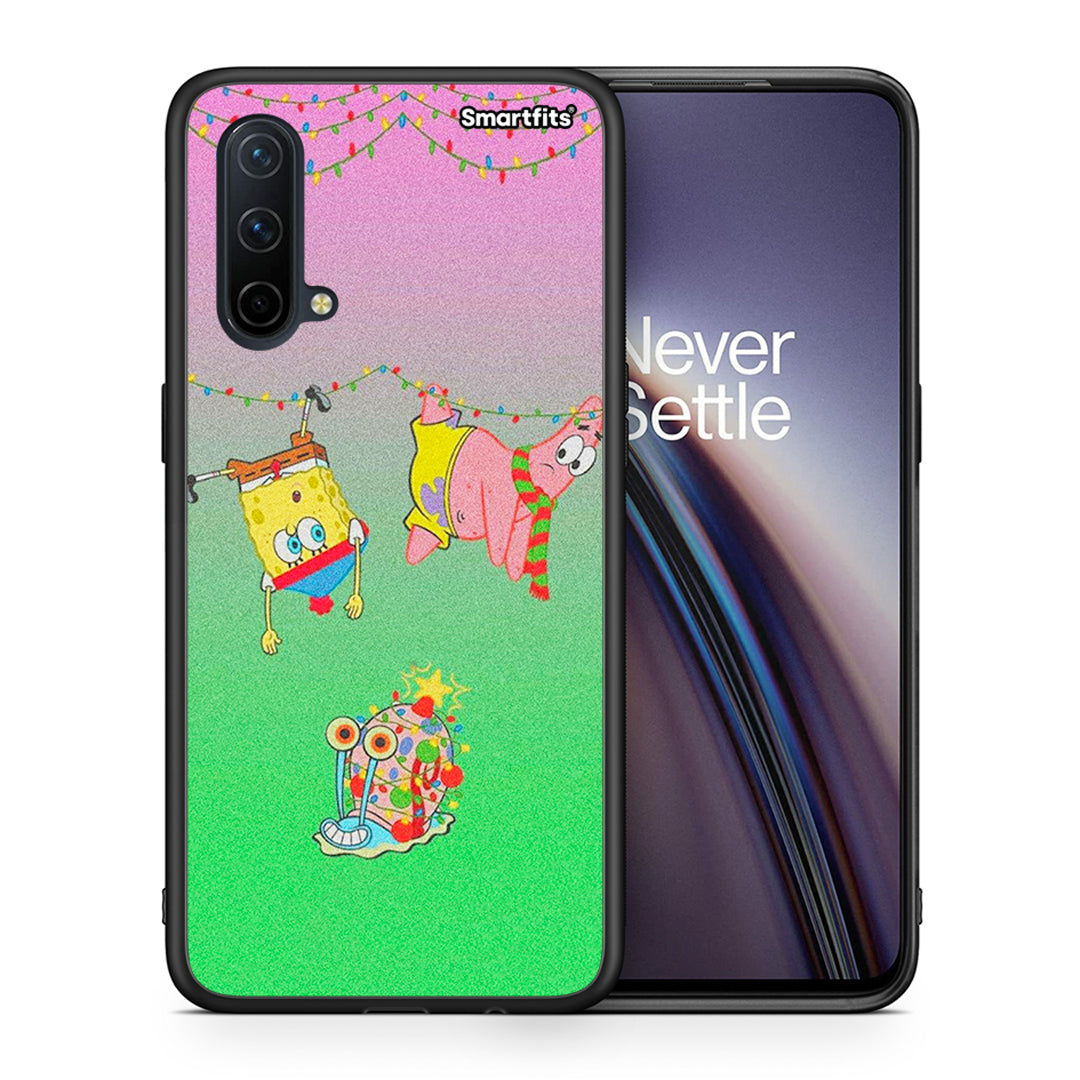 Θήκη OnePlus Nord CE 5G Xmas Lights από τη Smartfits με σχέδιο στο πίσω μέρος και μαύρο περίβλημα | OnePlus Nord CE 5G Xmas Lights case with colorful back and black bezels