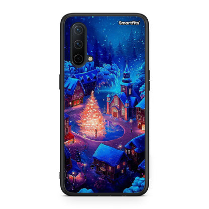 OnePlus Nord CE 5G Xmas Village θήκη από τη Smartfits με σχέδιο στο πίσω μέρος και μαύρο περίβλημα | Smartphone case with colorful back and black bezels by Smartfits
