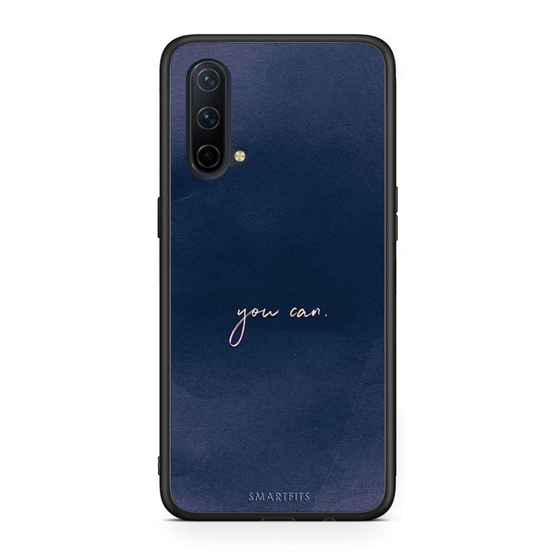 OnePlus Nord CE 5G You Can θήκη από τη Smartfits με σχέδιο στο πίσω μέρος και μαύρο περίβλημα | Smartphone case with colorful back and black bezels by Smartfits