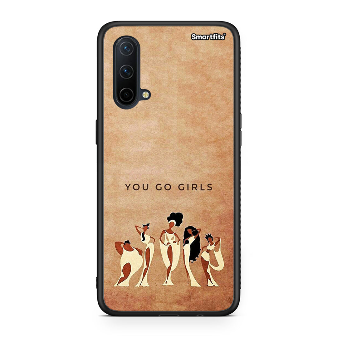 OnePlus Nord CE 5G You Go Girl θήκη από τη Smartfits με σχέδιο στο πίσω μέρος και μαύρο περίβλημα | Smartphone case with colorful back and black bezels by Smartfits