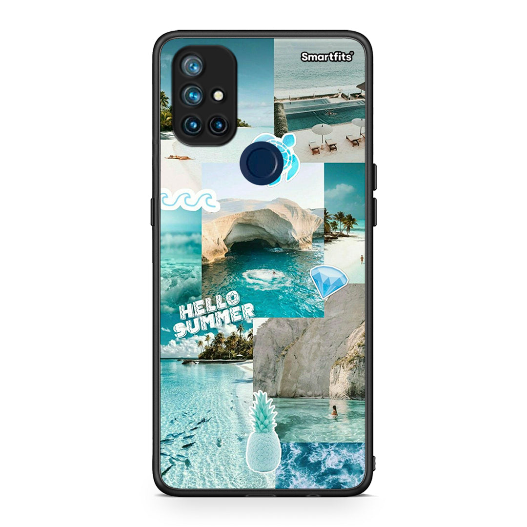 OnePlus Nord N10 5G Aesthetic Summer Θήκη από τη Smartfits με σχέδιο στο πίσω μέρος και μαύρο περίβλημα | Smartphone case with colorful back and black bezels by Smartfits
