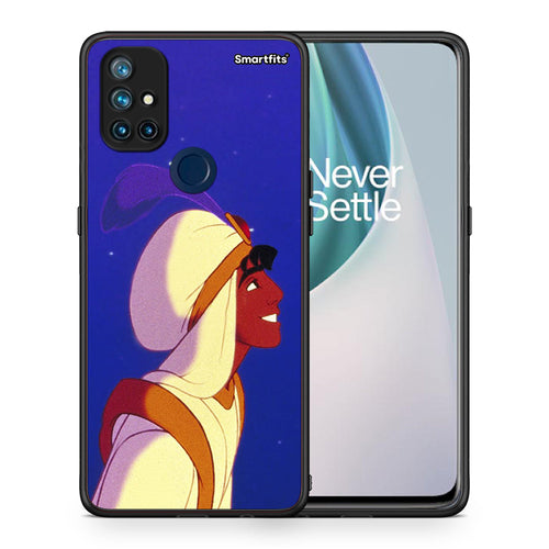 Θήκη OnePlus Nord N10 5G Alladin And Jasmine Love 1 από τη Smartfits με σχέδιο στο πίσω μέρος και μαύρο περίβλημα | OnePlus Nord N10 5G Alladin And Jasmine Love 1 case with colorful back and black bezels