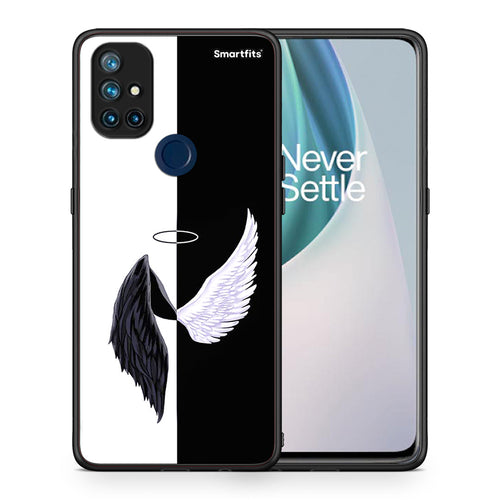 Θήκη OnePlus Nord N10 5G Angels Demons από τη Smartfits με σχέδιο στο πίσω μέρος και μαύρο περίβλημα | OnePlus Nord N10 5G Angels Demons case with colorful back and black bezels