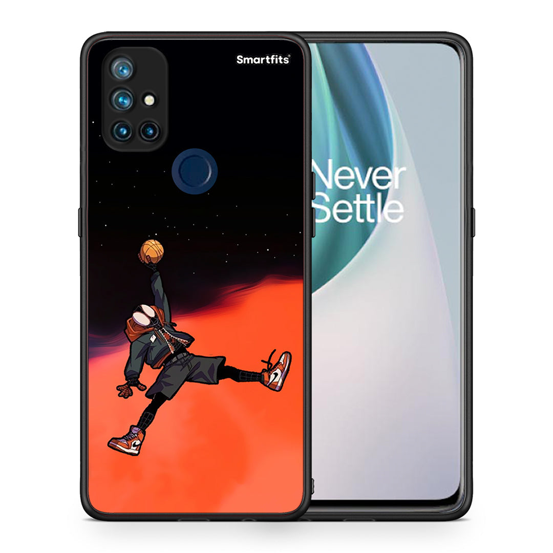 Θήκη OnePlus Nord N10 5G Basketball Hero από τη Smartfits με σχέδιο στο πίσω μέρος και μαύρο περίβλημα | OnePlus Nord N10 5G Basketball Hero case with colorful back and black bezels