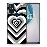 Thumbnail for Θήκη OnePlus Nord N10 5G Black Hearts από τη Smartfits με σχέδιο στο πίσω μέρος και μαύρο περίβλημα | OnePlus Nord N10 5G Black Hearts case with colorful back and black bezels