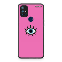 Thumbnail for OnePlus Nord N10 5G Blue Eye Pink θήκη από τη Smartfits με σχέδιο στο πίσω μέρος και μαύρο περίβλημα | Smartphone case with colorful back and black bezels by Smartfits