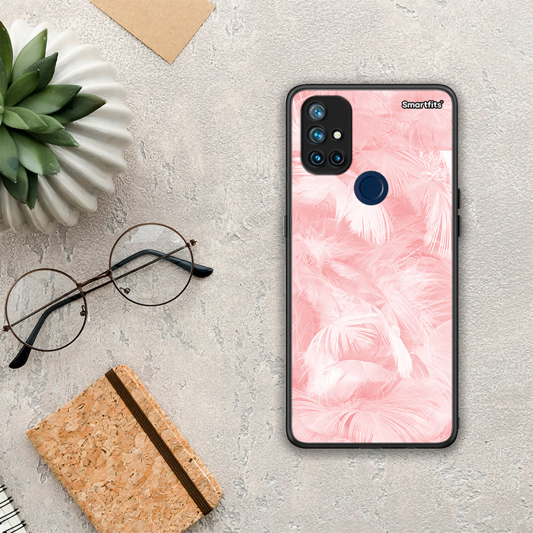 Boho Pink Feather - OnePlus Nord N10 5G θήκη