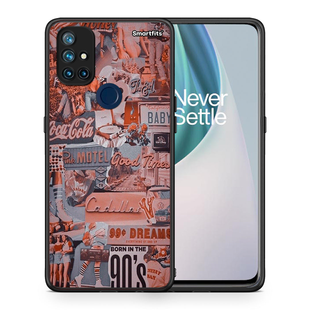 Θήκη OnePlus Nord N10 5G Born In 90s από τη Smartfits με σχέδιο στο πίσω μέρος και μαύρο περίβλημα | OnePlus Nord N10 5G Born In 90s case with colorful back and black bezels