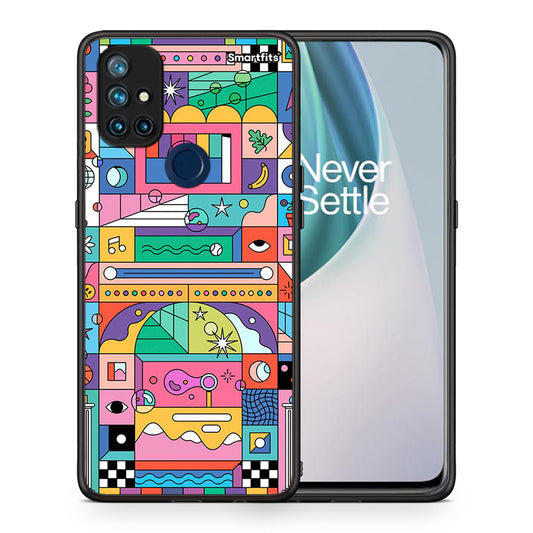 Θήκη OnePlus Nord N10 5G Bubbles Soap από τη Smartfits με σχέδιο στο πίσω μέρος και μαύρο περίβλημα | OnePlus Nord N10 5G Bubbles Soap case with colorful back and black bezels