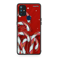 Thumbnail for OnePlus Nord N10 5G Candy Cane θήκη από τη Smartfits με σχέδιο στο πίσω μέρος και μαύρο περίβλημα | Smartphone case with colorful back and black bezels by Smartfits