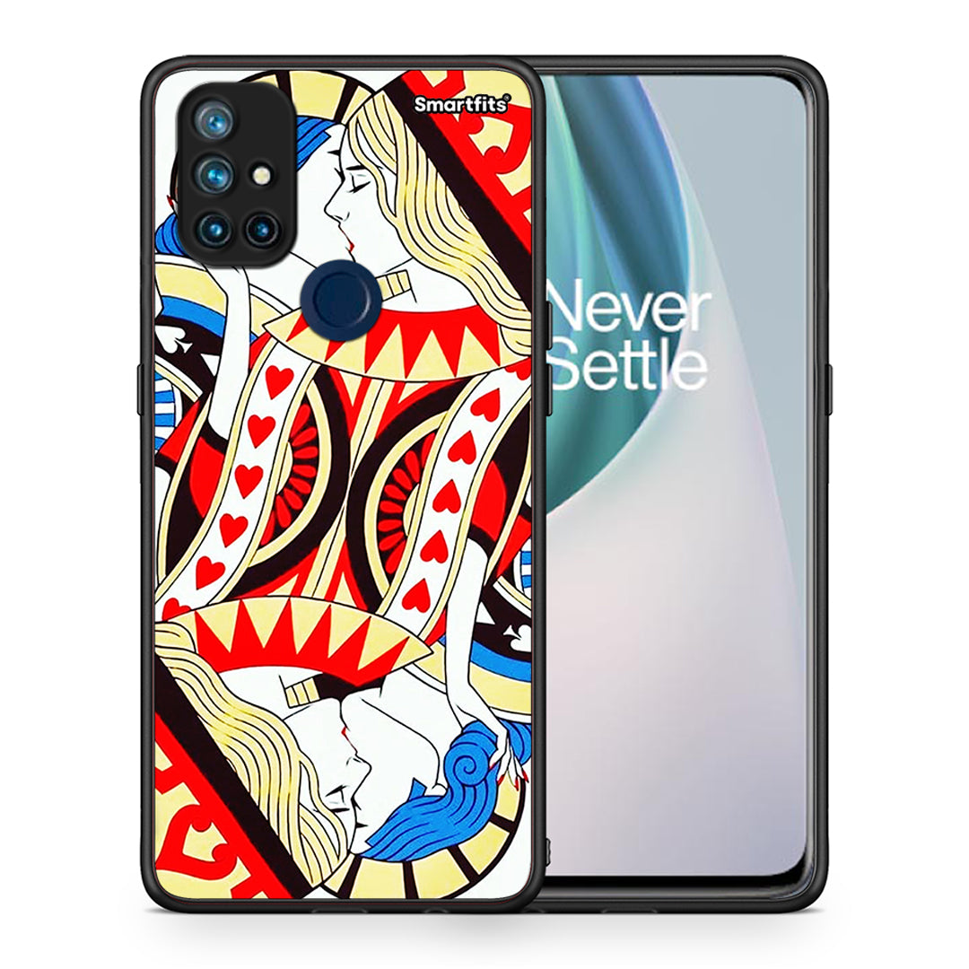 Θήκη OnePlus Nord N10 5G Card Love από τη Smartfits με σχέδιο στο πίσω μέρος και μαύρο περίβλημα | OnePlus Nord N10 5G Card Love case with colorful back and black bezels