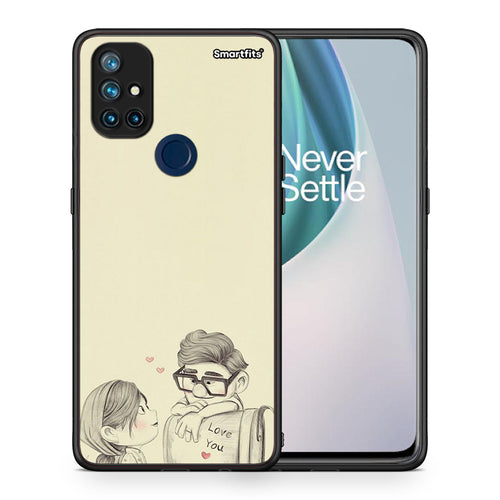 Θήκη OnePlus Nord N10 5G Carl And Ellie από τη Smartfits με σχέδιο στο πίσω μέρος και μαύρο περίβλημα | OnePlus Nord N10 5G Carl And Ellie case with colorful back and black bezels