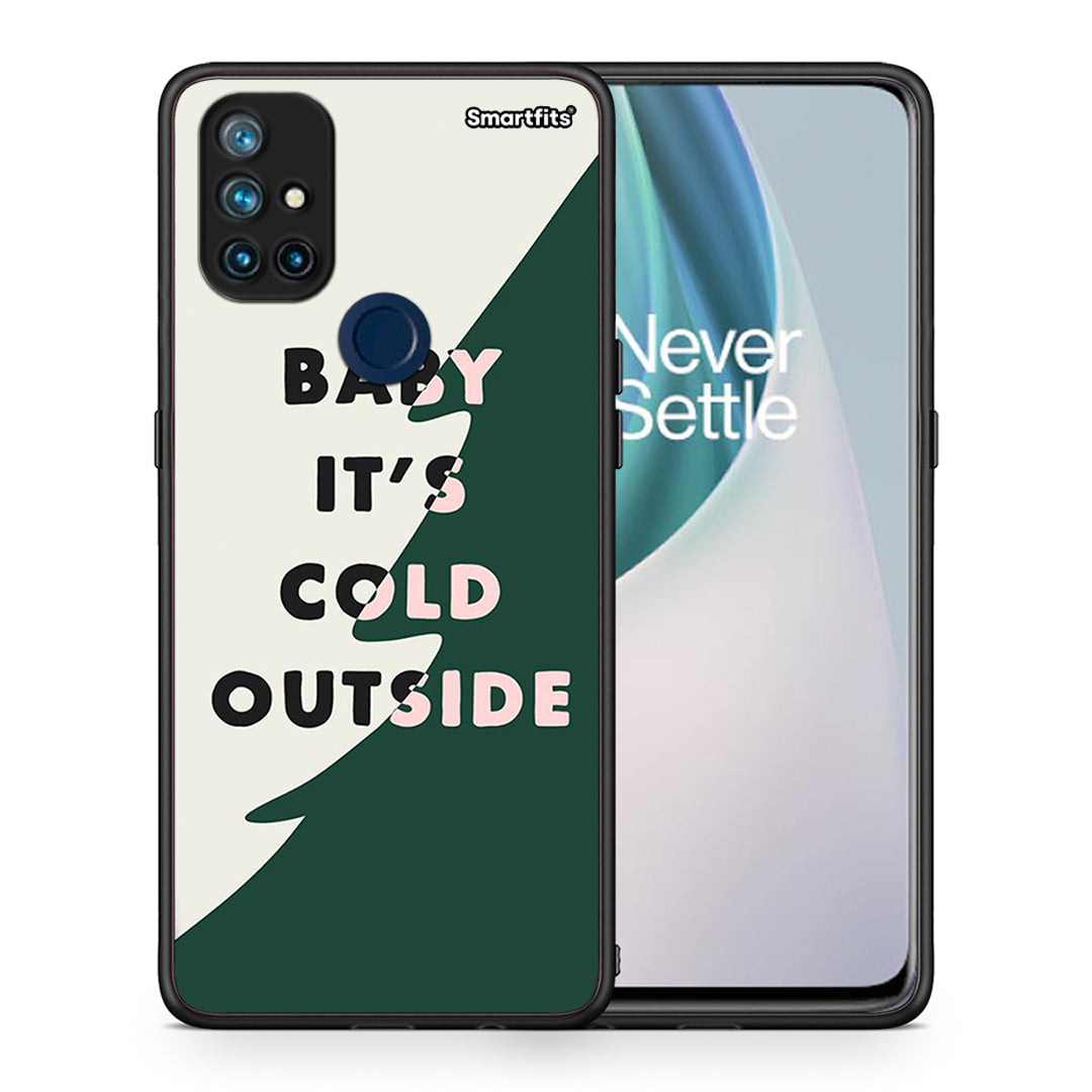 Θήκη OnePlus Nord N10 5G Cold Outside από τη Smartfits με σχέδιο στο πίσω μέρος και μαύρο περίβλημα | OnePlus Nord N10 5G Cold Outside case with colorful back and black bezels