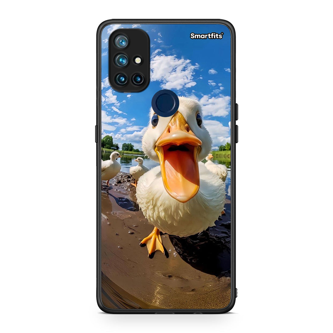 OnePlus Nord N10 5G Duck Face θήκη από τη Smartfits με σχέδιο στο πίσω μέρος και μαύρο περίβλημα | Smartphone case with colorful back and black bezels by Smartfits