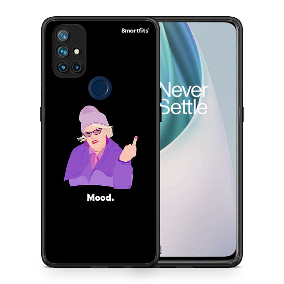 Θήκη OnePlus Nord N10 5G Grandma Mood Black από τη Smartfits με σχέδιο στο πίσω μέρος και μαύρο περίβλημα | OnePlus Nord N10 5G Grandma Mood Black case with colorful back and black bezels