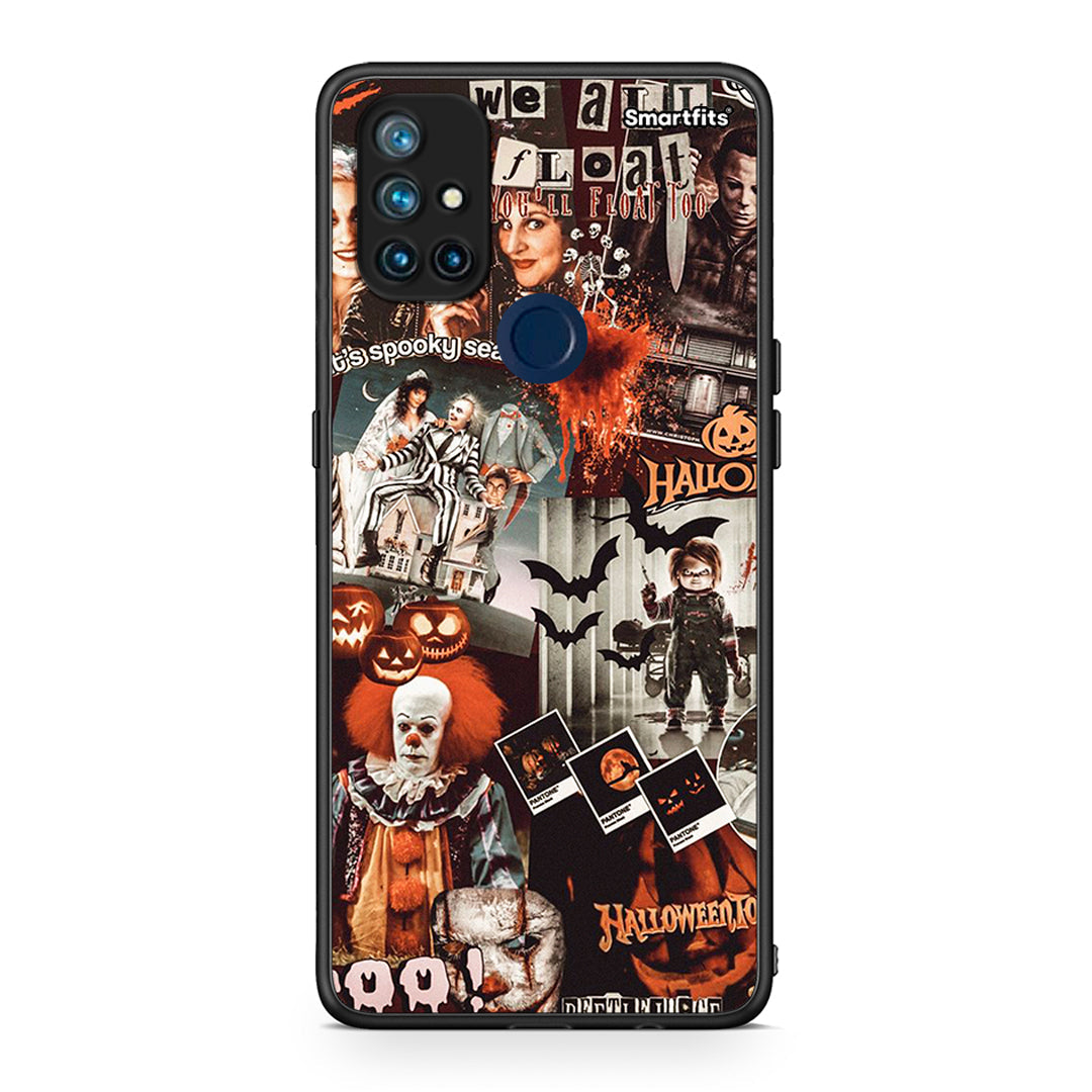 OnePlus Nord N10 5G Halloween Spooky Season Θήκη από τη Smartfits με σχέδιο στο πίσω μέρος και μαύρο περίβλημα | Smartphone case with colorful back and black bezels by Smartfits