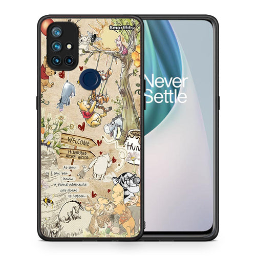 Θήκη OnePlus Nord N10 5G Happy Friends από τη Smartfits με σχέδιο στο πίσω μέρος και μαύρο περίβλημα | OnePlus Nord N10 5G Happy Friends case with colorful back and black bezels