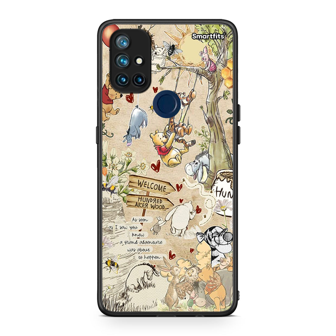 OnePlus Nord N10 5G Happy Friends θήκη από τη Smartfits με σχέδιο στο πίσω μέρος και μαύρο περίβλημα | Smartphone case with colorful back and black bezels by Smartfits