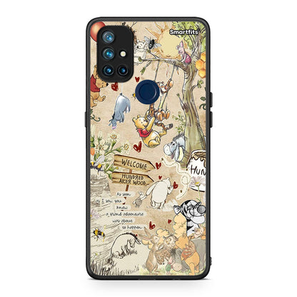 OnePlus Nord N10 5G Happy Friends θήκη από τη Smartfits με σχέδιο στο πίσω μέρος και μαύρο περίβλημα | Smartphone case with colorful back and black bezels by Smartfits