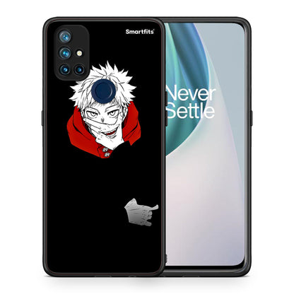 Θήκη OnePlus Nord N10 5G Itadori Anime από τη Smartfits με σχέδιο στο πίσω μέρος και μαύρο περίβλημα | OnePlus Nord N10 5G Itadori Anime case with colorful back and black bezels