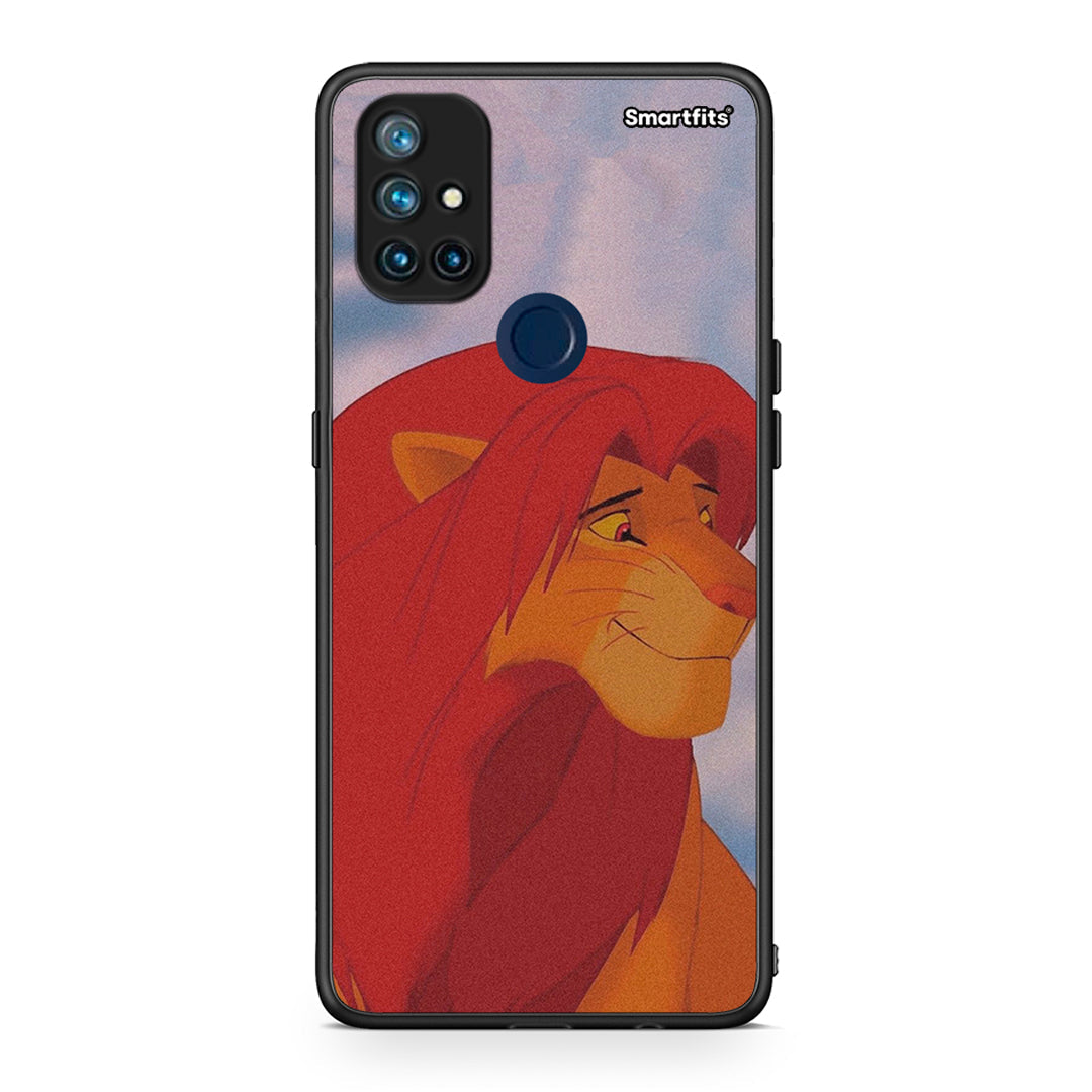 OnePlus Nord N10 5G Lion Love 1 Θήκη Αγίου Βαλεντίνου από τη Smartfits με σχέδιο στο πίσω μέρος και μαύρο περίβλημα | Smartphone case with colorful back and black bezels by Smartfits