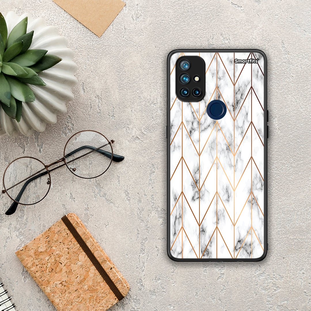 Marble Gold Geometric - OnePlus Nord N10 5G θήκη