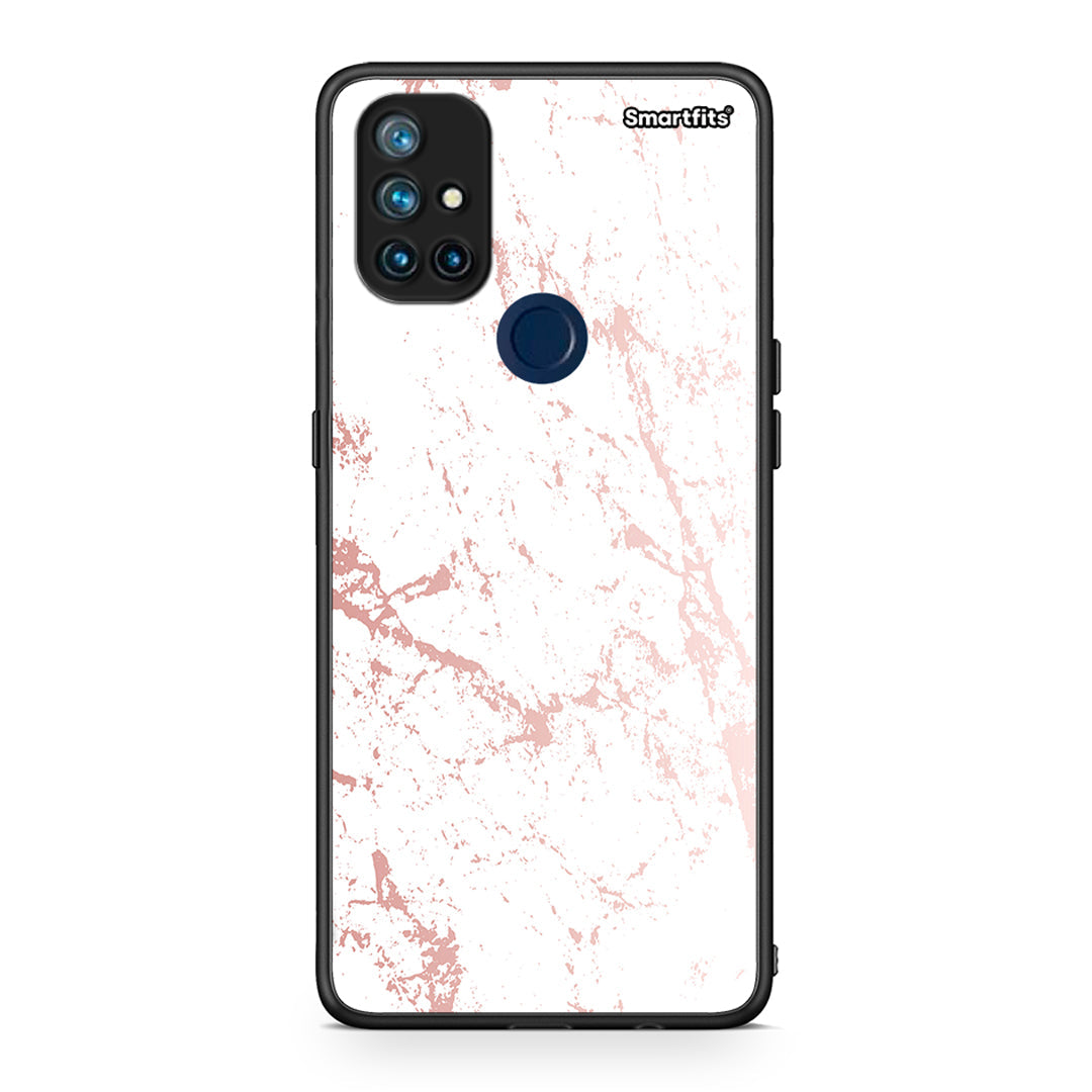 116 - OnePlus Nord N10 5G Pink Splash Marble case, cover, bumper