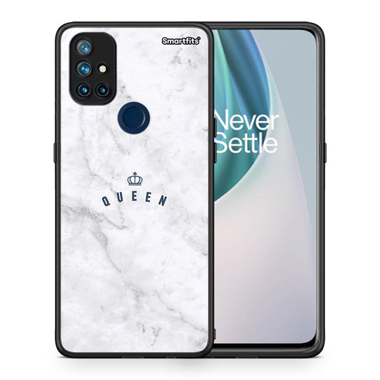Θήκη OnePlus Nord N10 5G Queen Marble από τη Smartfits με σχέδιο στο πίσω μέρος και μαύρο περίβλημα | OnePlus Nord N10 5G Queen Marble case with colorful back and black bezels