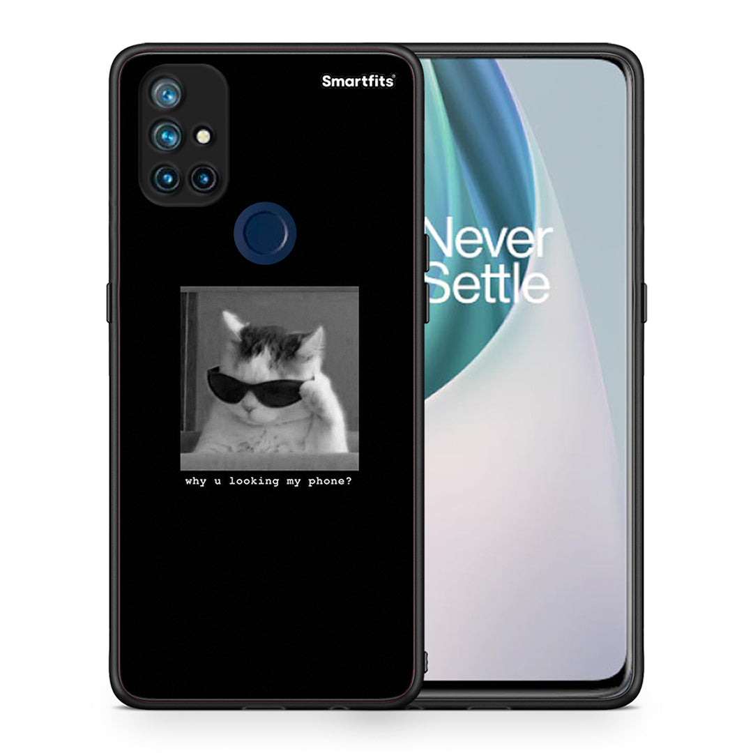 Θήκη OnePlus Nord N10 5G Meme Cat από τη Smartfits με σχέδιο στο πίσω μέρος και μαύρο περίβλημα | OnePlus Nord N10 5G Meme Cat case with colorful back and black bezels