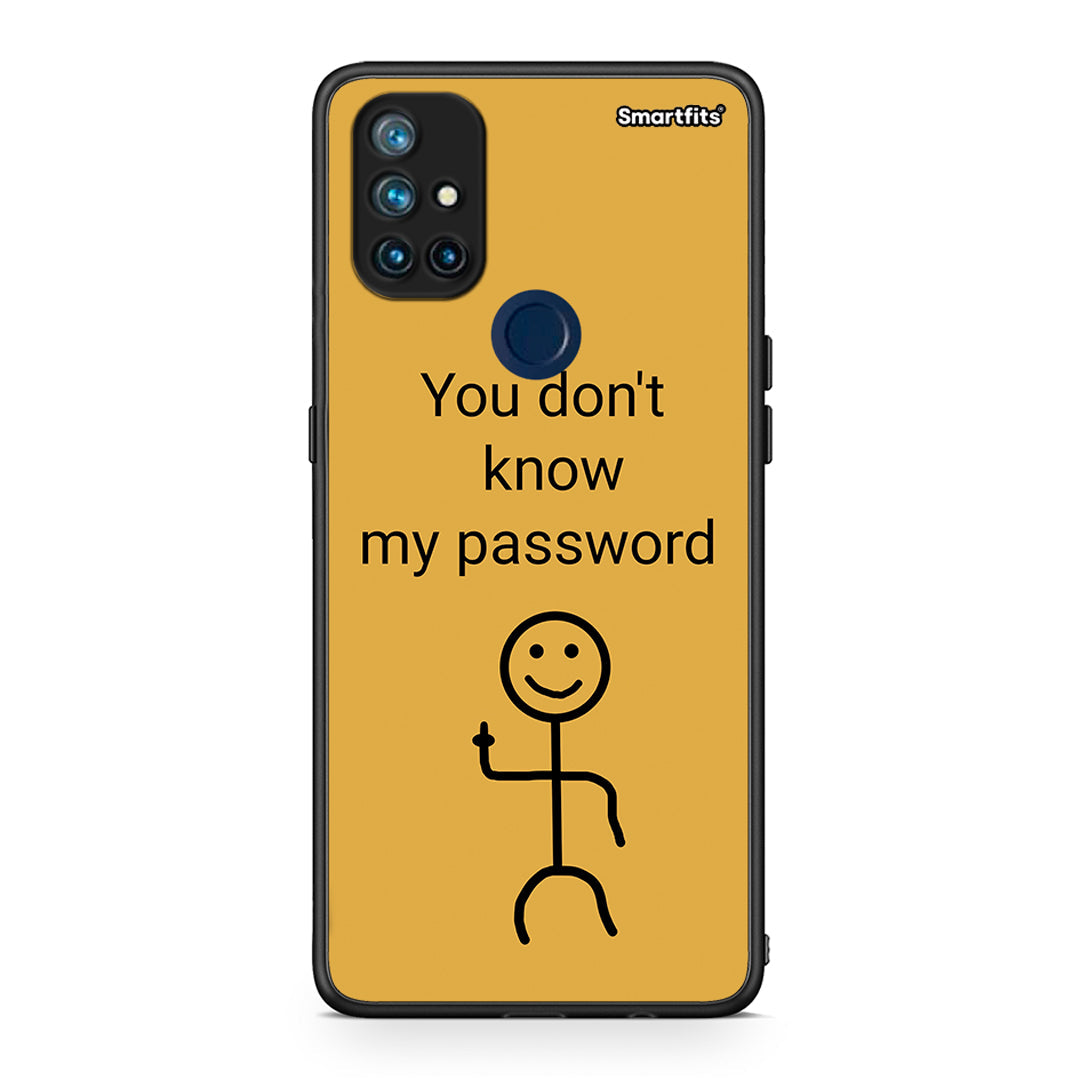 OnePlus Nord N10 5G My Password Θήκη από τη Smartfits με σχέδιο στο πίσω μέρος και μαύρο περίβλημα | Smartphone case with colorful back and black bezels by Smartfits