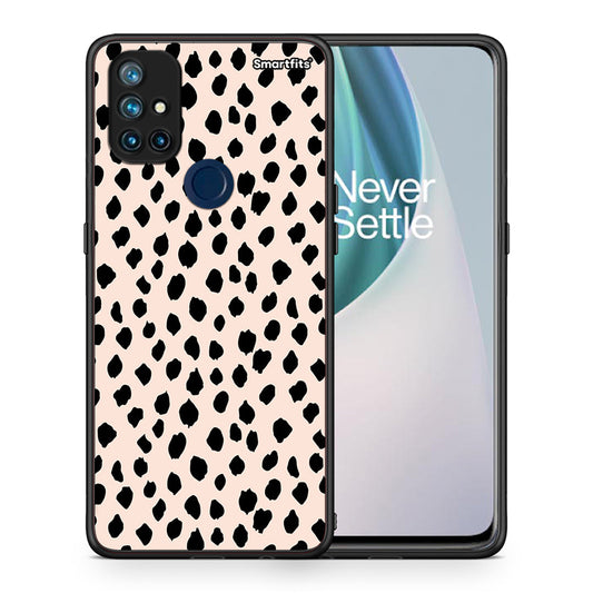 Θήκη OnePlus Nord N10 5G New Polka Dots από τη Smartfits με σχέδιο στο πίσω μέρος και μαύρο περίβλημα | OnePlus Nord N10 5G New Polka Dots case with colorful back and black bezels