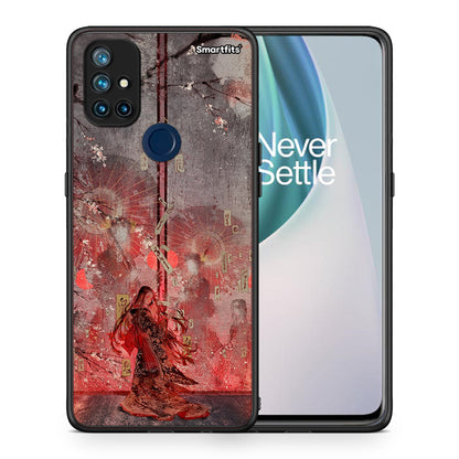 Θήκη OnePlus Nord N10 5G Nezuko Kamado από τη Smartfits με σχέδιο στο πίσω μέρος και μαύρο περίβλημα | OnePlus Nord N10 5G Nezuko Kamado case with colorful back and black bezels