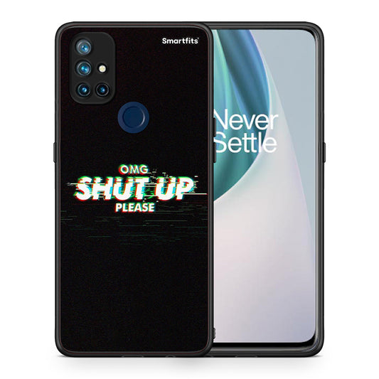 Θήκη OnePlus Nord N10 5G OMG ShutUp από τη Smartfits με σχέδιο στο πίσω μέρος και μαύρο περίβλημα | OnePlus Nord N10 5G OMG ShutUp case with colorful back and black bezels